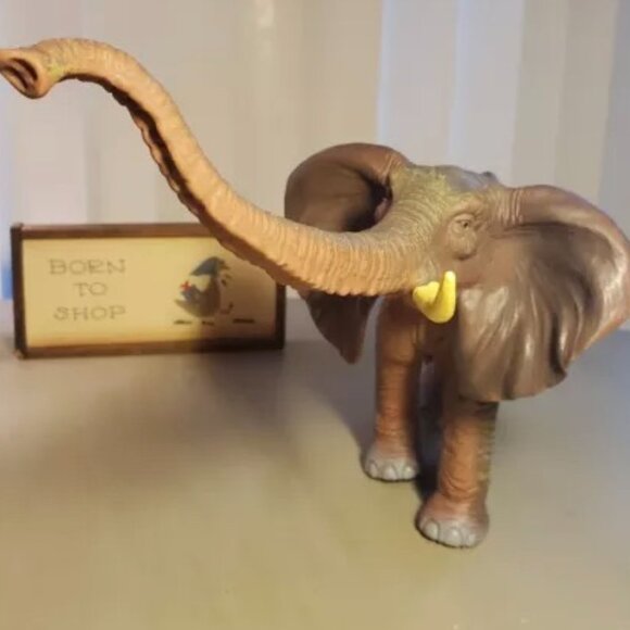 African Elephant Soft Rubber Toy Hollow Squeezable 14.5" x 6.5" - Picture 2 of 8